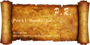 Pertl Renáta névjegykártya